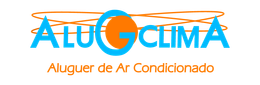Um logotipo azul e laranja para uma empresa chamada alu clima