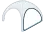 Black-and-white outline of a curved object with a dome top and flat base, like a simple umbrella or gauge symbol