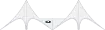 Abstract white and gray line pattern with a small central icon on a light background