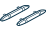 Two silver pens on a white background