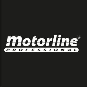 Logotipo de Motorline Professional en blanco sobre fondo negro