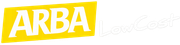 Logotipo amarillo de ARBA sobre fondo blanco con texto tenue 