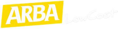 Logotipo amarillo de ARBA sobre fondo blanco con texto tenue