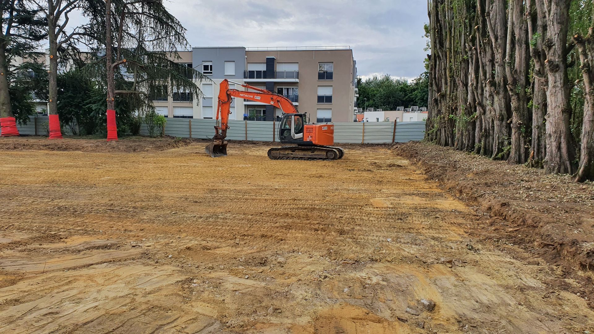 Préparation de terrain en vue d'une construction
