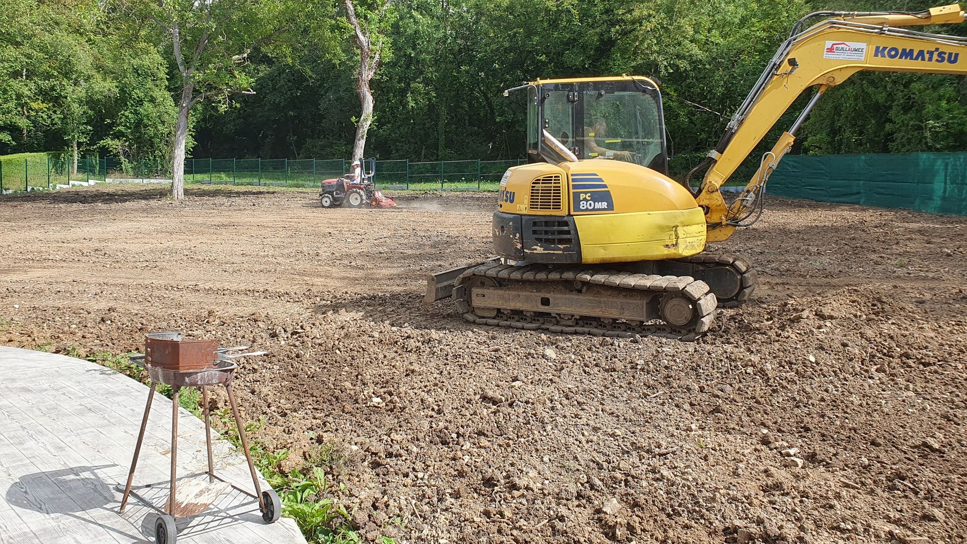 Travaux de terrassement en cours