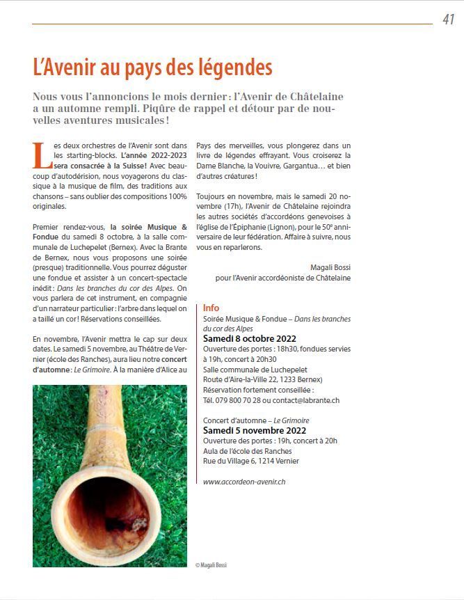 Avenir Accordéoniste Châtelaine
