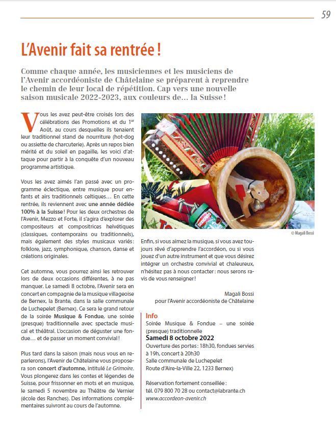 Avenir Accordéoniste Châtelaine
