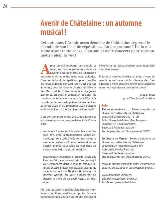 Avenir Accordéoniste Châtelaine
