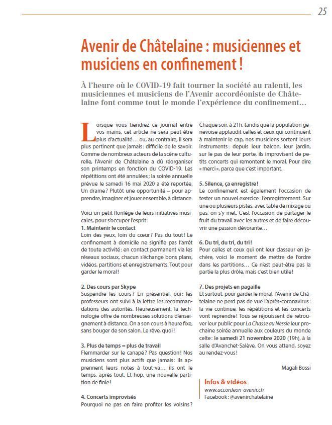 Avenir Accordéoniste Châtelaine
