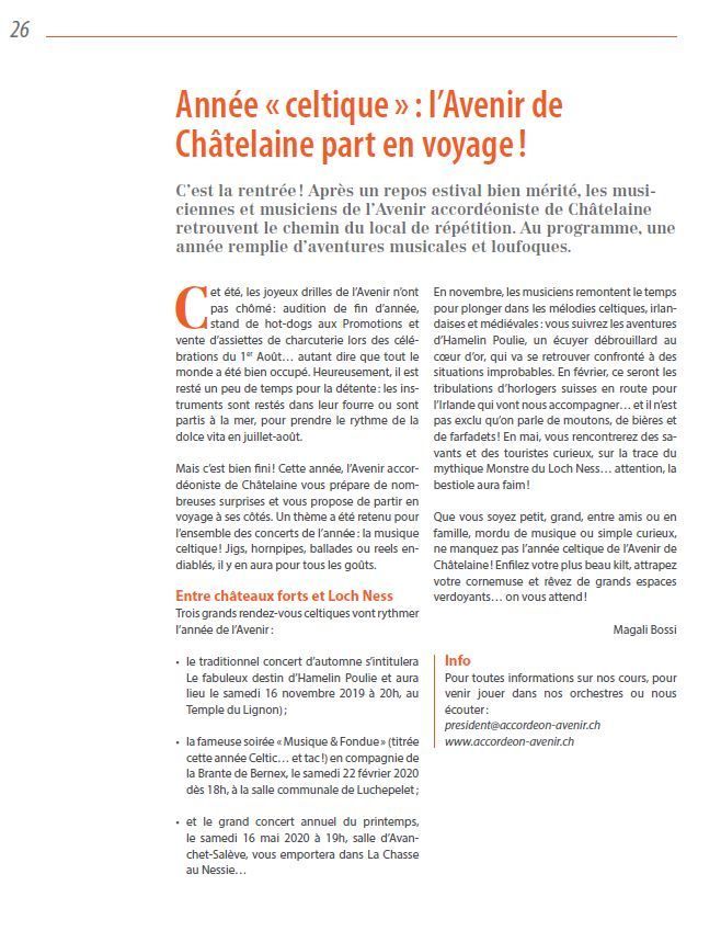 Avenir Accordéoniste Châtelaine
