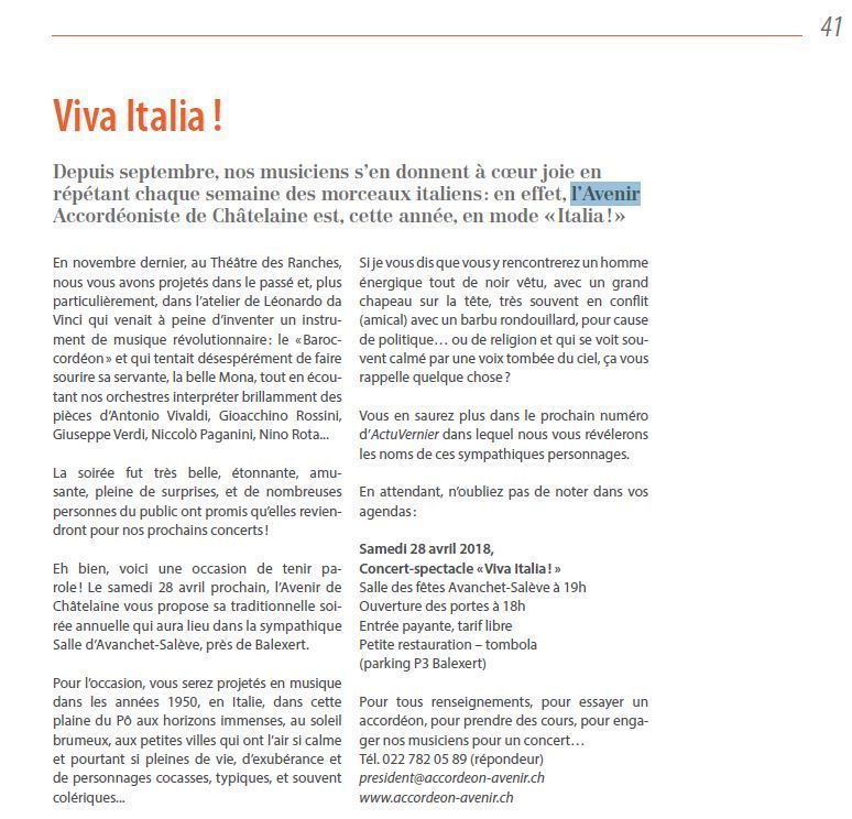 Avenir Accordéoniste Châtelaine
