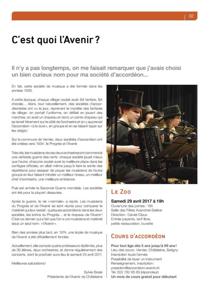 Avenir Accordéoniste Châtelaine
