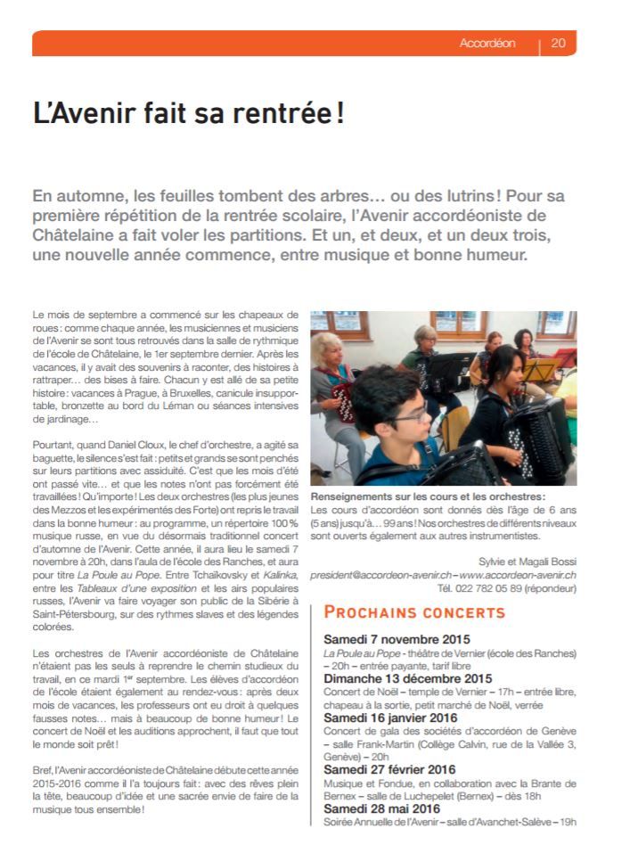 Avenir Accordéoniste Châtelaine
