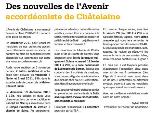 Avenir Accordéoniste Châtelaine
