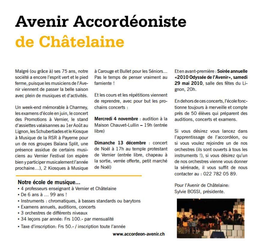 Avenir Accordéoniste Châtelaine
