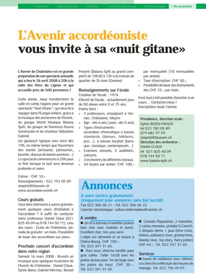 Avenir Accordéoniste Châtelaine
