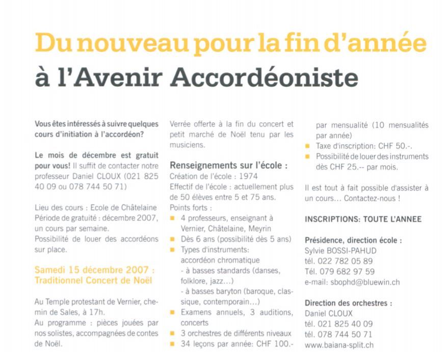 Avenir Accordéoniste Châtelaine
