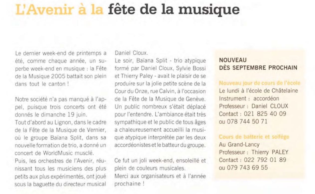 Avenir Accordéoniste Châtelaine
