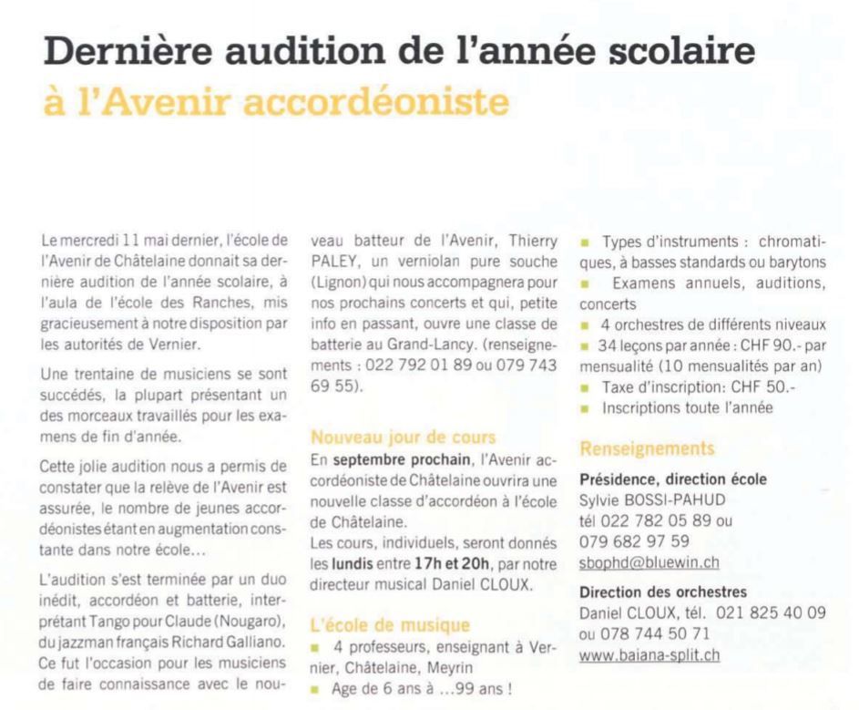 Avenir Accordéoniste Châtelaine
