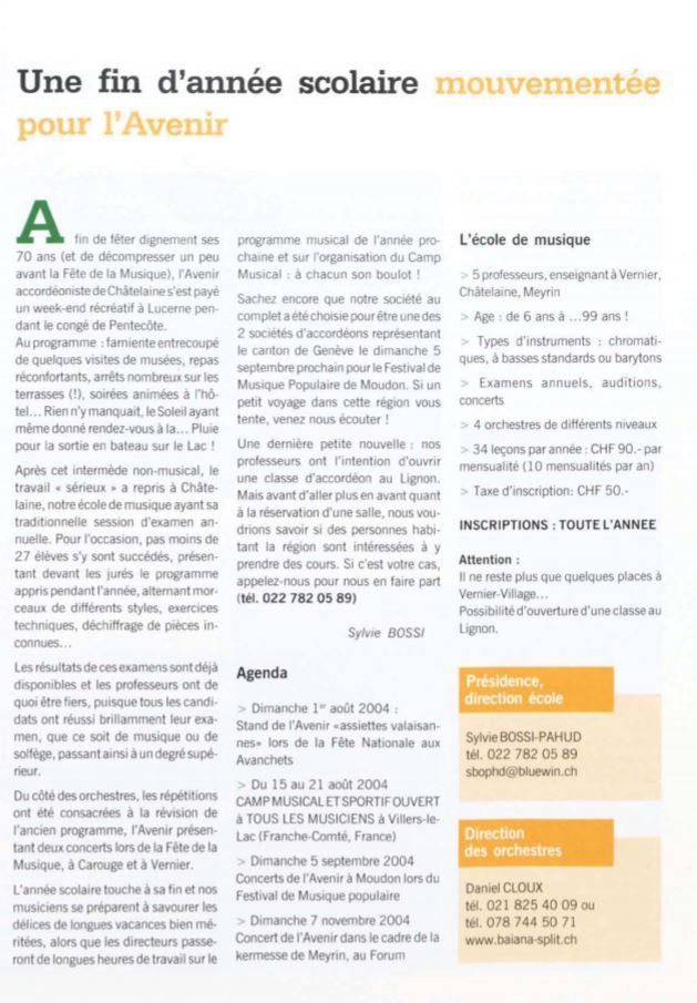 Avenir Accordéoniste Châtelaine
