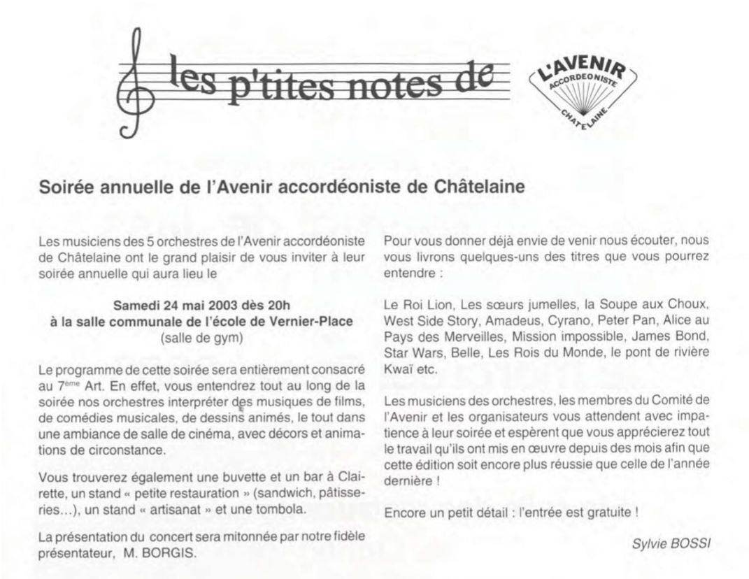Avenir Accordéoniste Châtelaine
