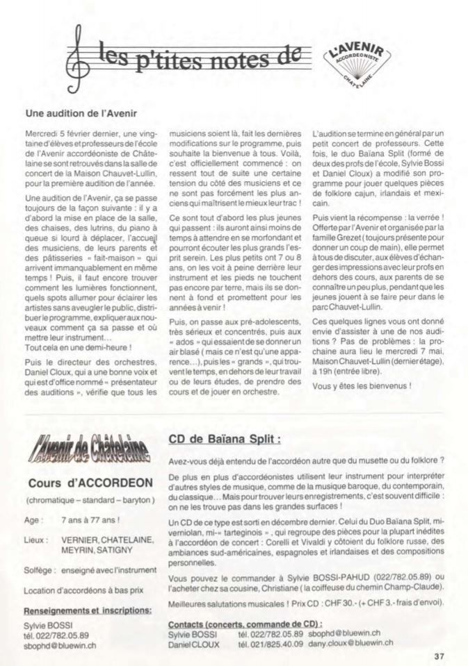 Avenir Accordéoniste Châtelaine

