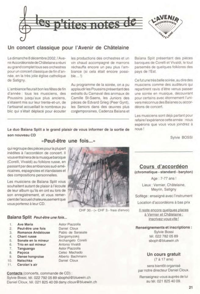 Avenir Accordéoniste Châtelaine
