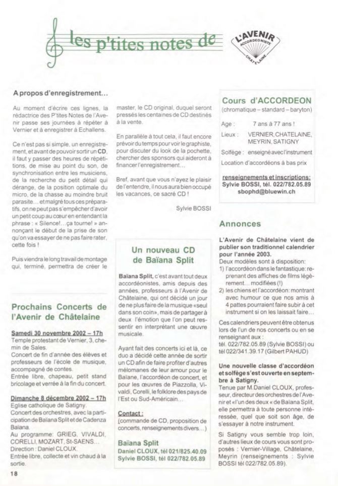 Avenir Accordéoniste Châtelaine
