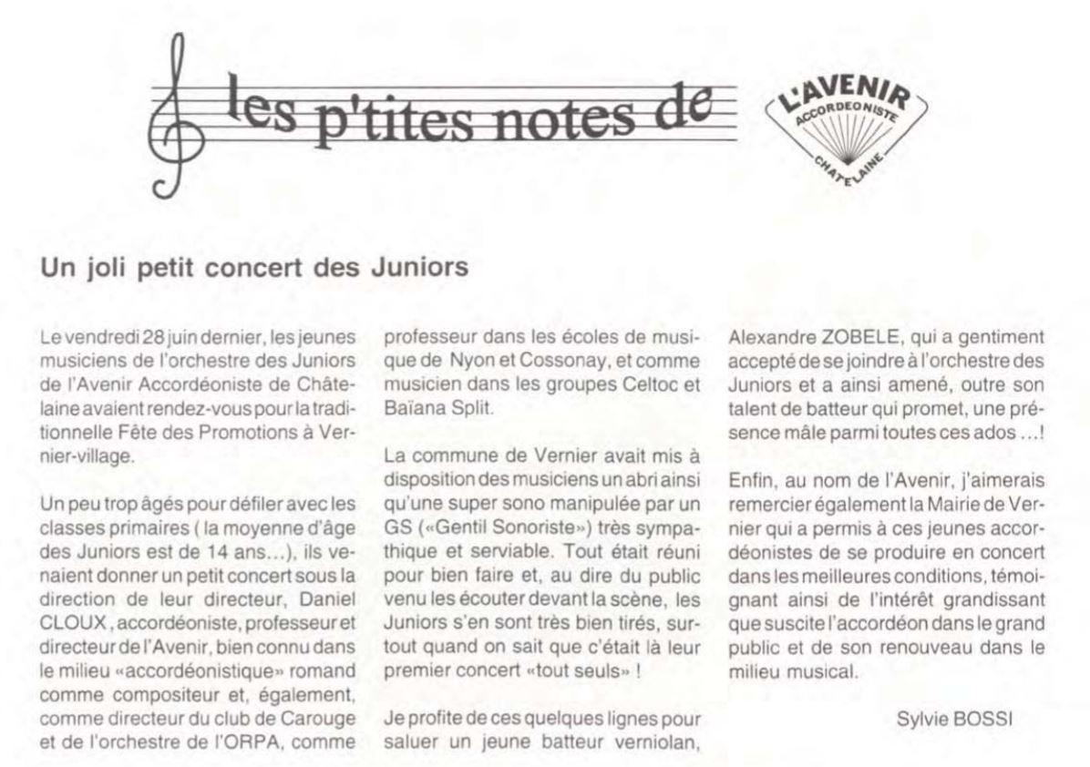 Avenir Accordéoniste Châtelaine
