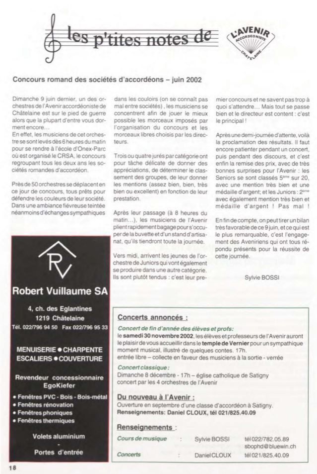 Avenir Accordéoniste Châtelaine
