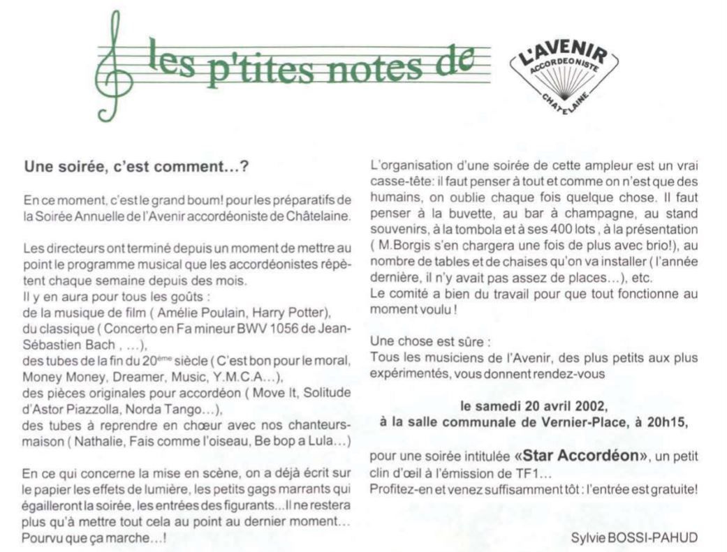 Avenir Accordéoniste Châtelaine

