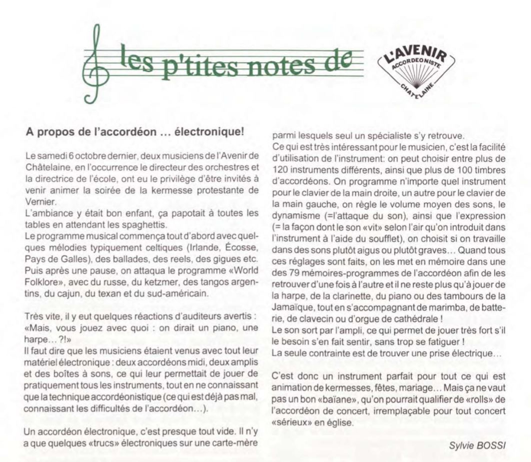 Avenir Accordéoniste Châtelaine

