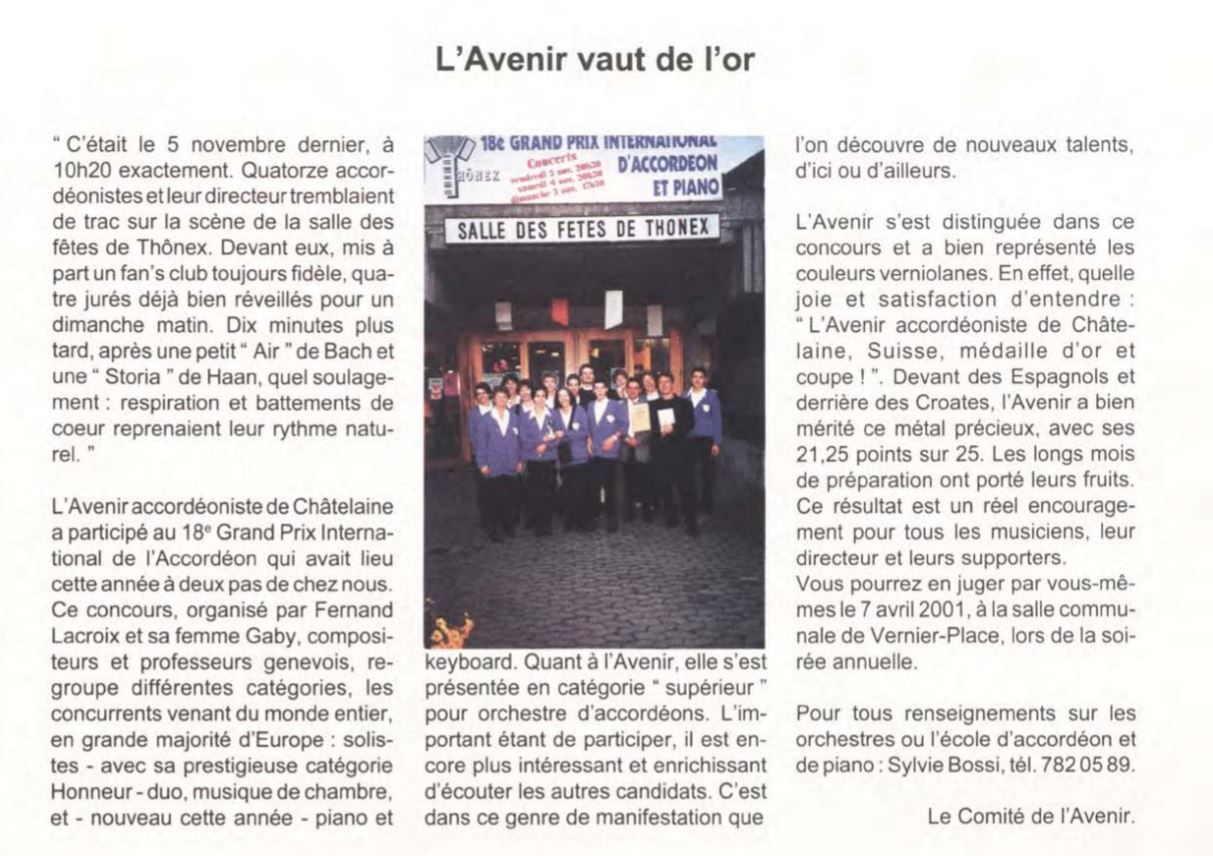 Avenir Accordéoniste Châtelaine
