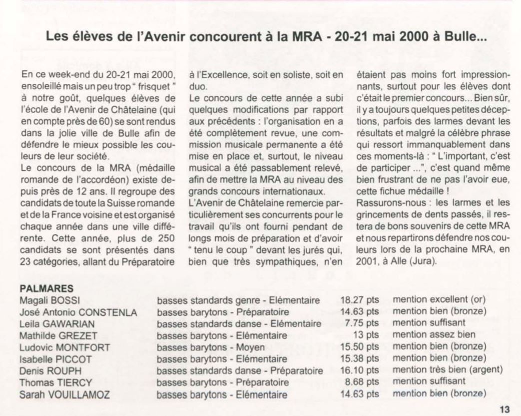 Avenir Accordéoniste Châtelaine
