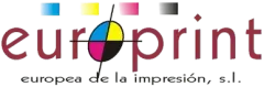 A logo for europrint europea de la impresión s.l.
