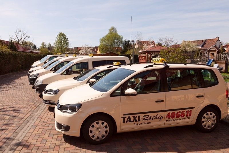 Taxen auf einen Parkplatz