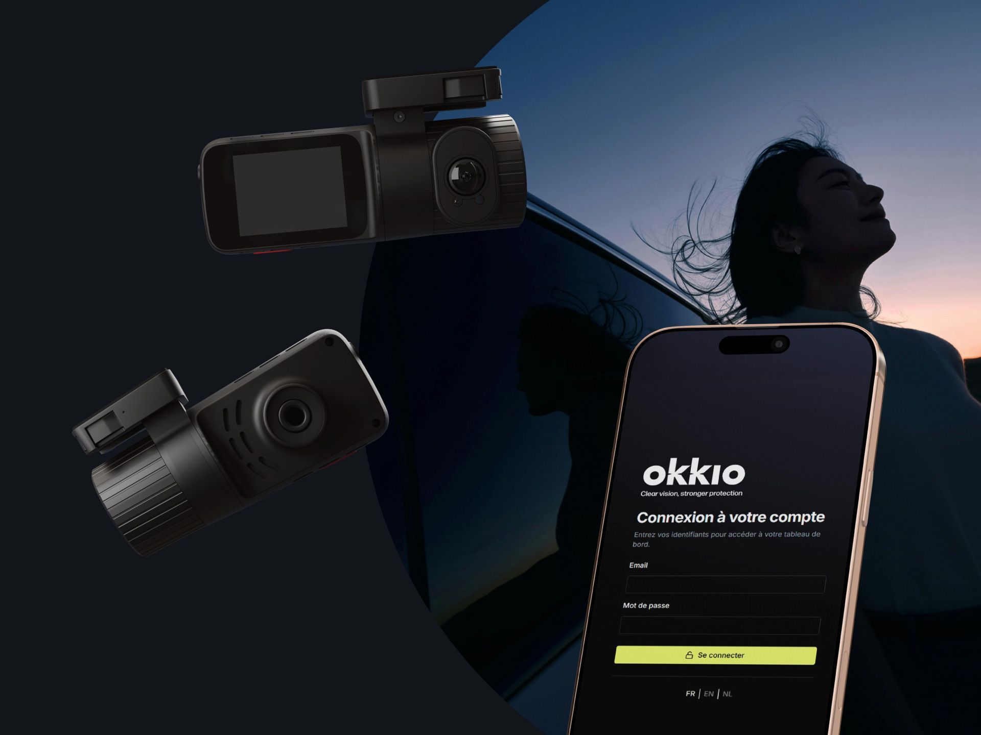 Dashcam présente dans un véhicule