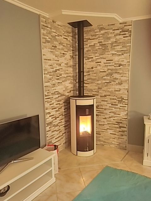 Poêle à granulés flamboyant