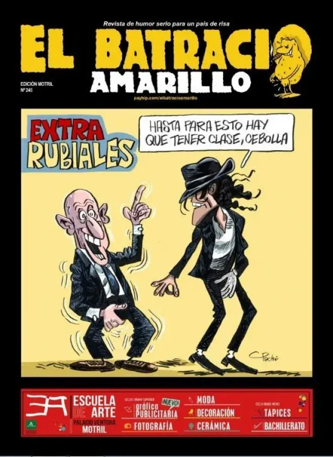 Portada de cómic amarilla con dos figuras estilizadas y el título “El Batracio Amarillo” en la parte superior.