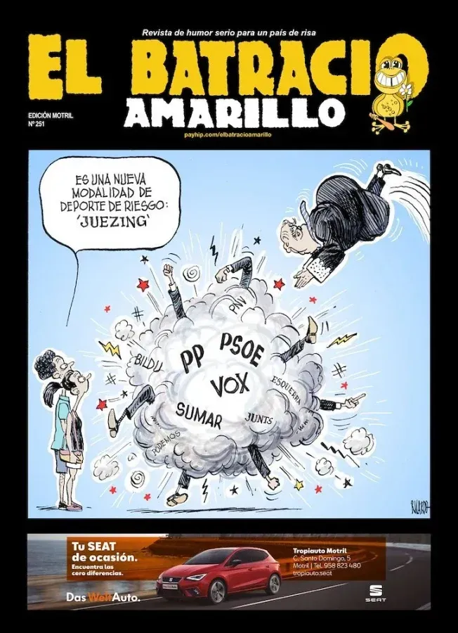 Portada de caricatura política española: “El Batracio Amarillo” 
