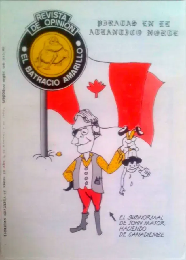 Dibujo animado de un hombre con un chaleco amarillo ondeando 