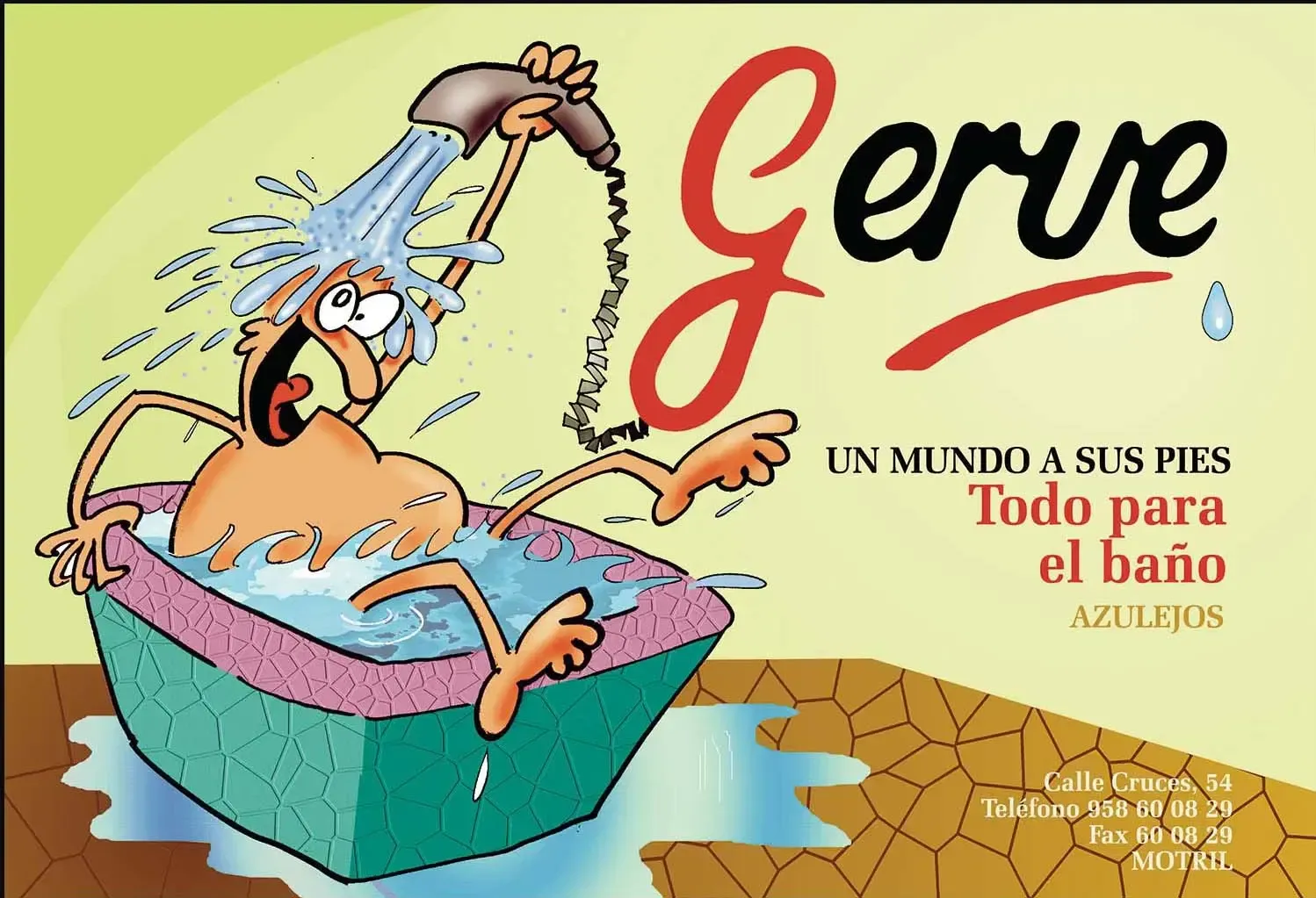 Dibujo animado de una persona duchándose en una bañera con la palabra