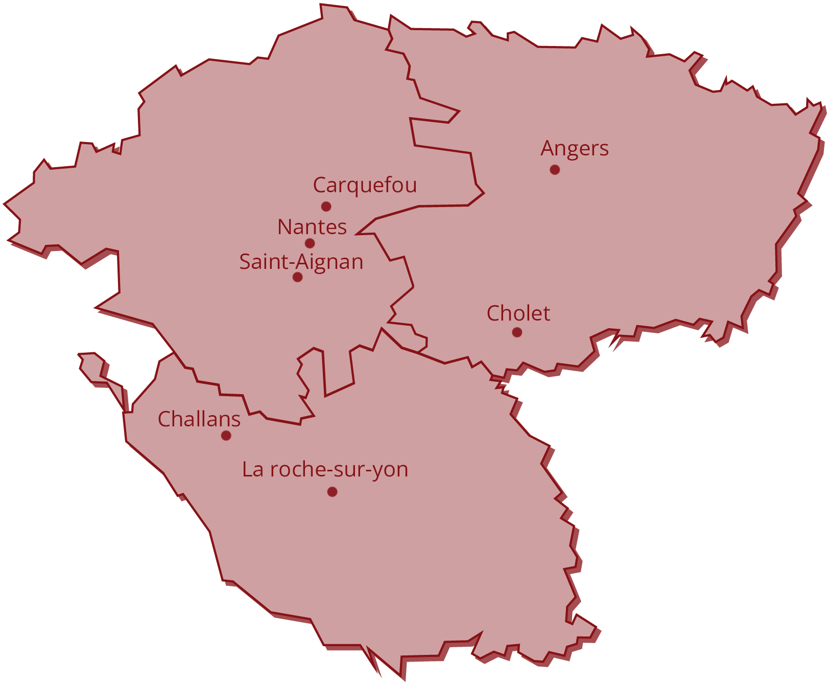 Carte stylisée de la Loire