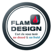 Logo Flam Design, l'art de vous tenir au chaud & au froid.