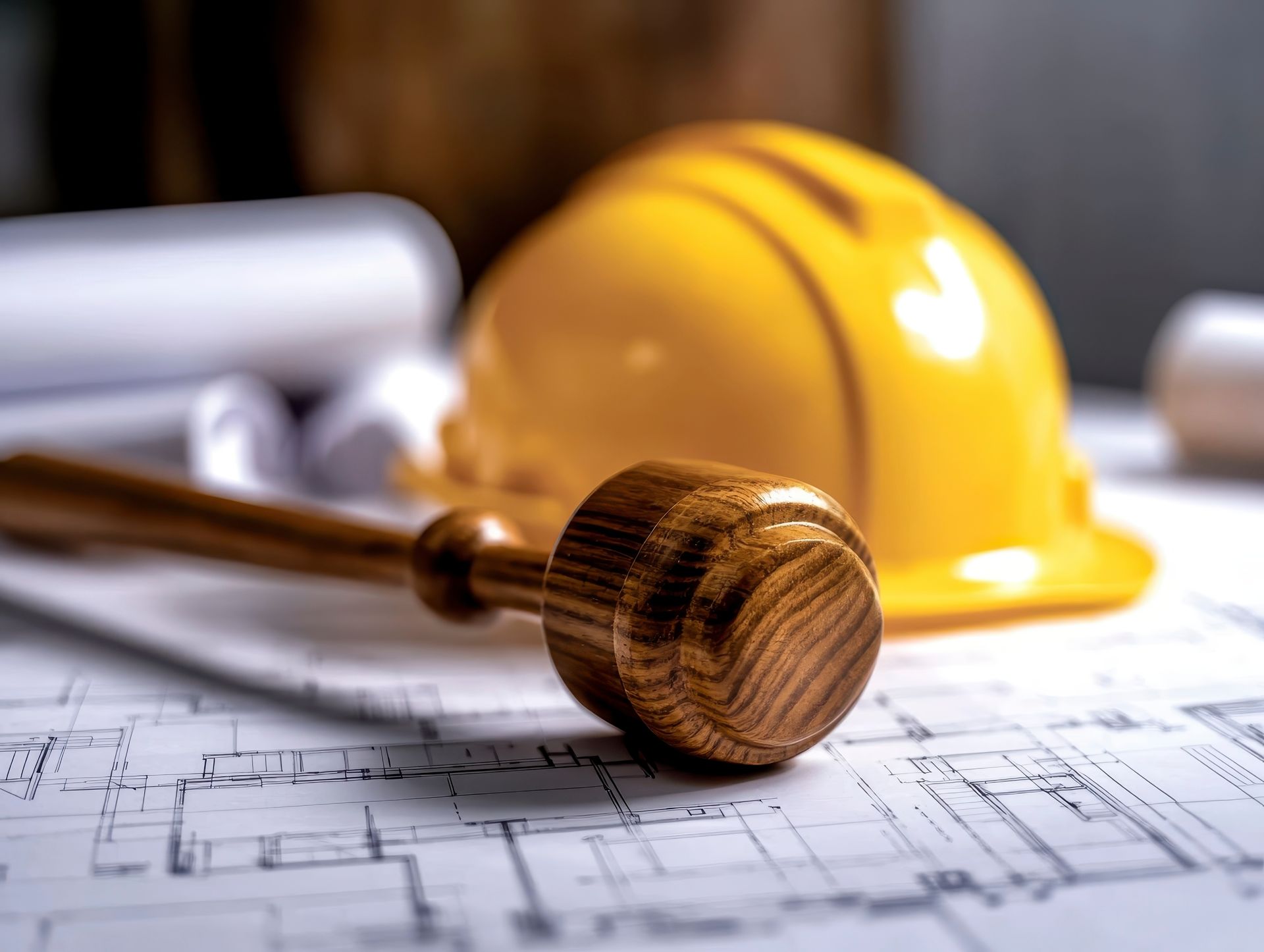 Un plan avec un casque de chantier