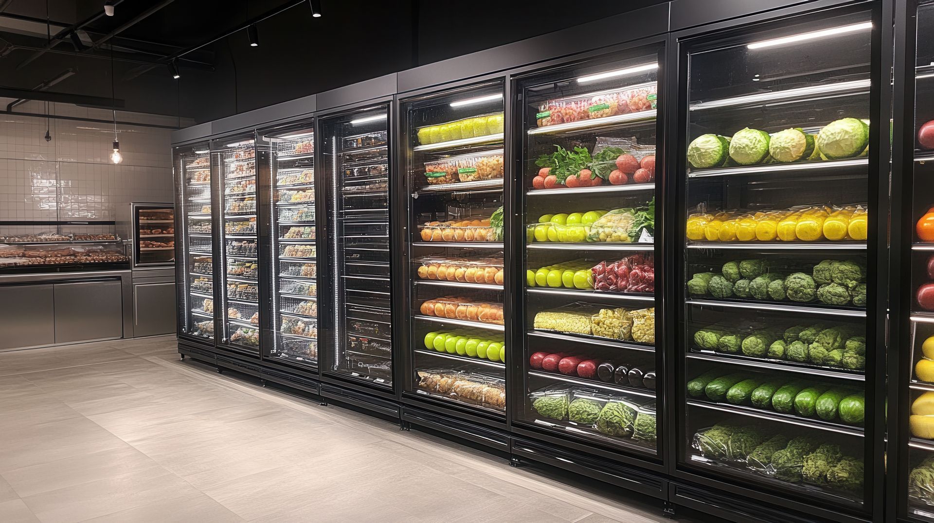 Des vitrines réfrigérées