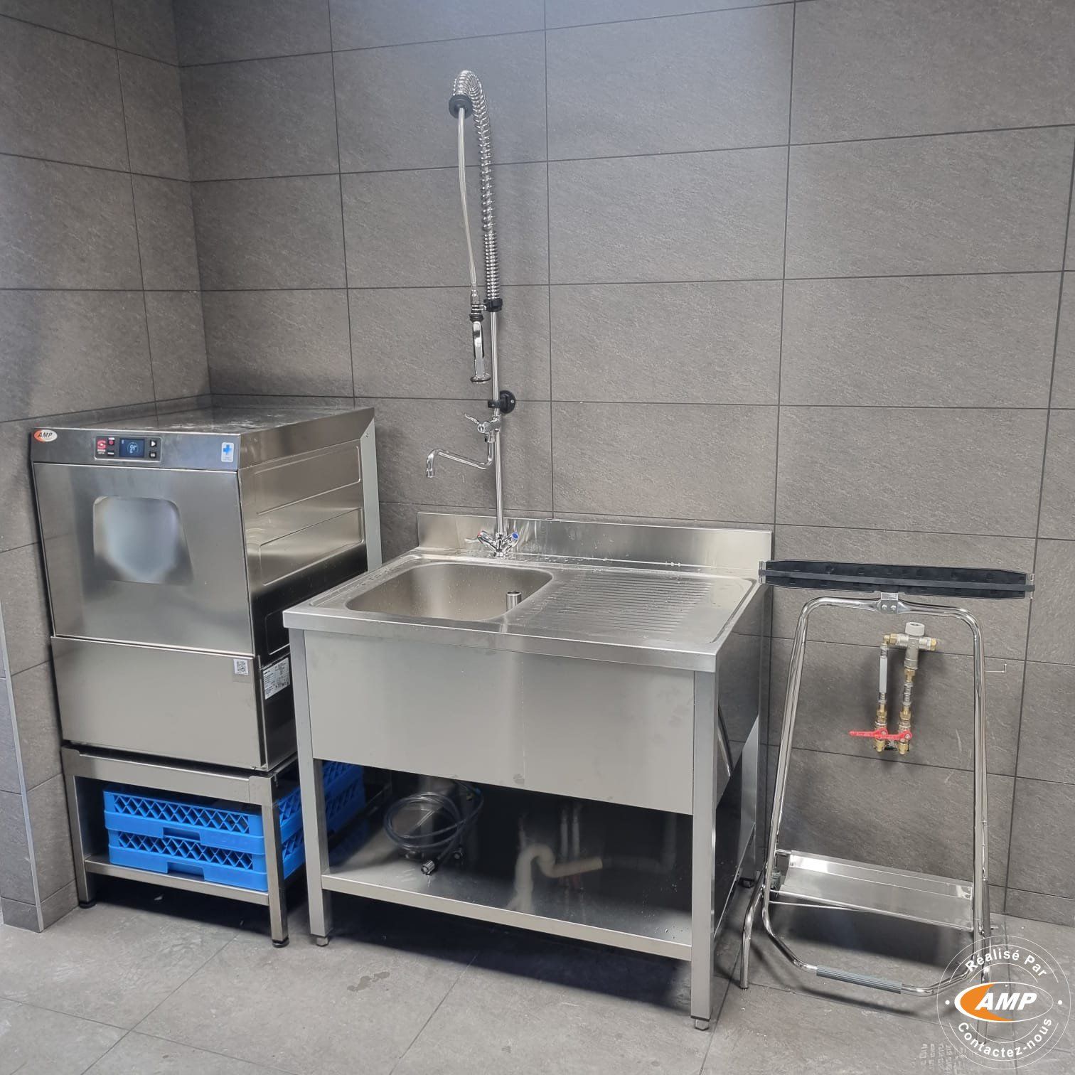 Des plans de travail en inox