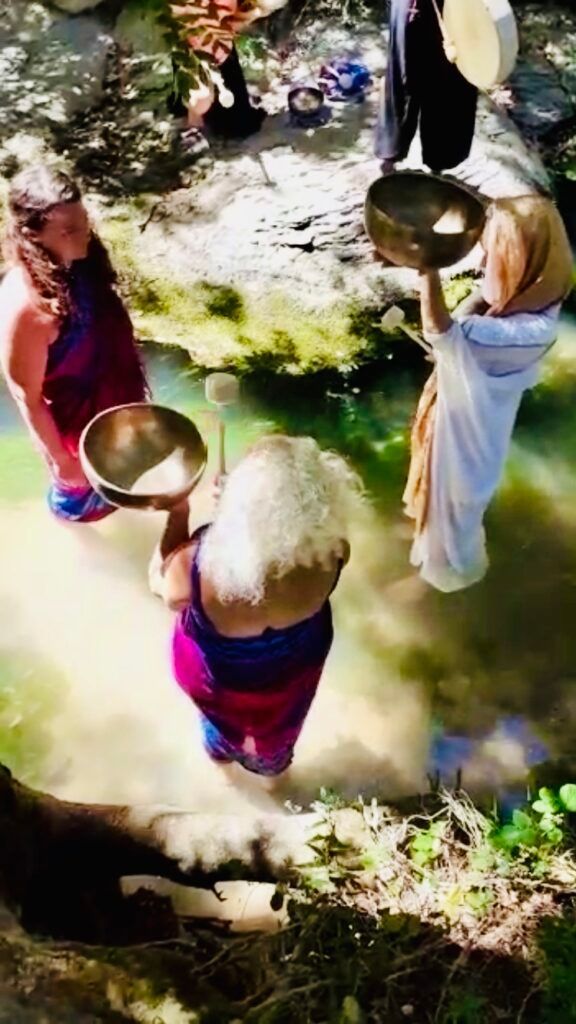 Séance de soins en extérieur