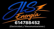 JLS Energ&iacute;a logo in blue and orange with phone number 614788452 and text &ldquo;Electricidad y Telecomunicaciones&rdquo;