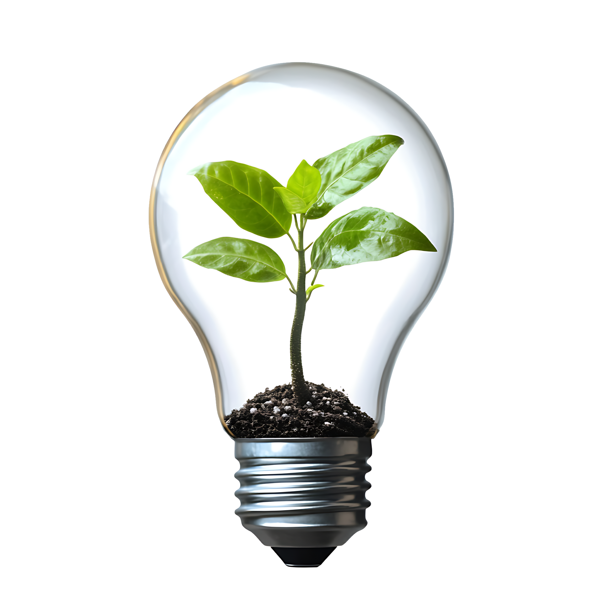 Ampoule contenant une plante